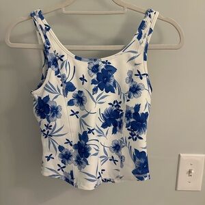 Brand New LoveShackFancy Indigrina Peplum Hem Work Out Tank Top - Size Small